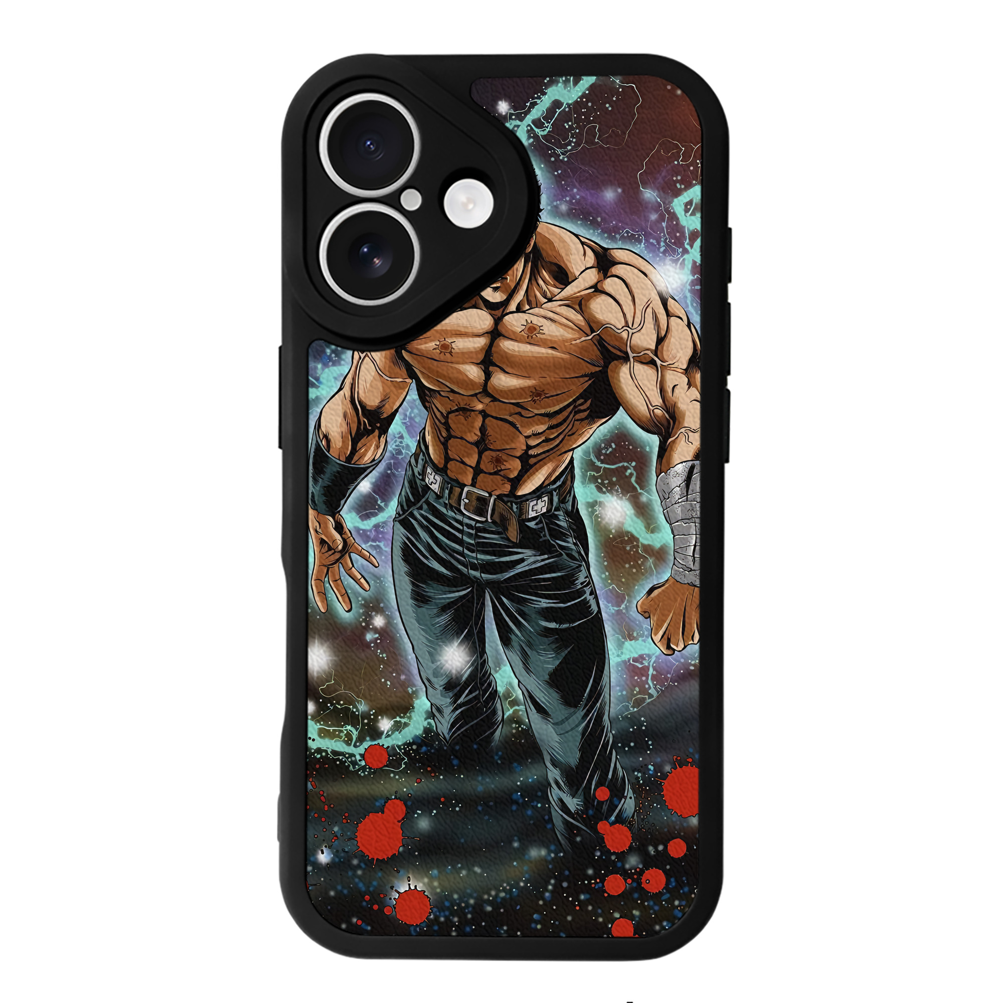 （画像用） 北斗の拳 Fist of the North Star 【iPhone 16シリーズ対応】シリコンスマホケース（レザー調） 材質：シリコン